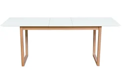 Sale Miliboo Mesa de comedor extensible madera clara y blanco L160-240 cm LAHO