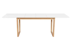Sale Miliboo Mesa de comedor extensible madera clara y blanco L160-240 cm LAHO
