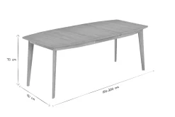 Store Miliboo Mesa de comedor extensible nórdica en madera clara L150-200 LEENA
