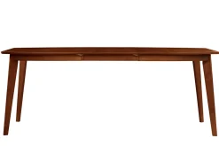 Shop Miliboo Mesa de comedor extensible nórdica nogal L150-200 LEENA
