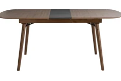 Clearance Miliboo Mesa de comedor extensible nogal L150-180 cm SHELDON