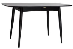 Cheap Miliboo Mesa de comedor extensible madera negra L130-160 cm NORDECO