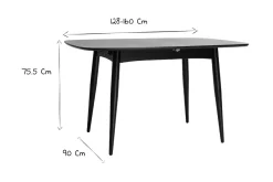 Cheap Miliboo Mesa de comedor extensible madera negra L130-160 cm NORDECO