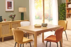 Discount Miliboo Mesa de comedor extensible acabado roble L125-238 cm AGALI