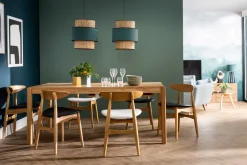 Discount Miliboo Mesa de comedor extensible acabado roble L125-238 cm AGALI