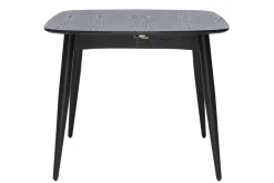 Outlet Miliboo Mesa de comedor extensible negra L90-130 cm NORDECO