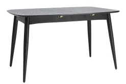 Outlet Miliboo Mesa de comedor extensible negra L90-130 cm NORDECO