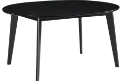 Cheap Miliboo Mesa de comedor extensible redonda negra L120-150 cm LEENA