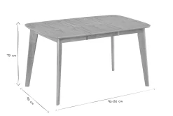 Outlet Miliboo Mesa de comedor extensible nórdica en madera clara L90-130 LEENA