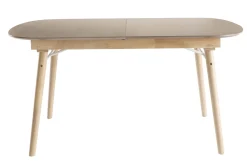 Discount Miliboo Mesa de comedor extensible en madera clara L150-180 cm SHELDON