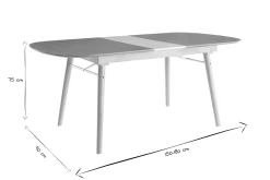 Discount Miliboo Mesa de comedor extensible en madera clara L150-180 cm SHELDON