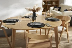 New Miliboo Mesa de comedor extensible diseño nogal L150-200 MARIK
