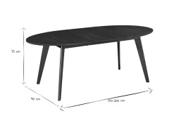 New Miliboo Mesa de comedor extensible diseño nogal L150-200 MARIK