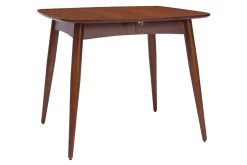Clearance Miliboo Mesa de comedor extensible nogal L90-130 cm NORDECO