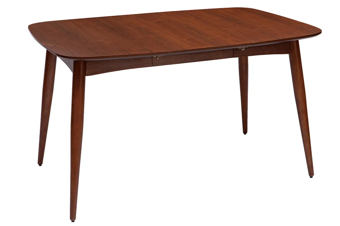 Clearance Miliboo Mesa de comedor extensible nogal L90-130 cm NORDECO