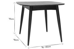 Clearance Miliboo Mesa de comedor extensible nogal L90-130 cm NORDECO