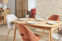 Sale Miliboo Mesa de comedor extensible fresno natural L90-130 cm NORDECO