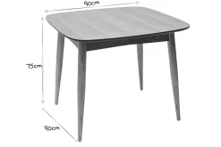 Sale Miliboo Mesa de comedor extensible fresno natural L90-130 cm NORDECO