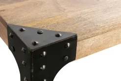 Cheap Miliboo Mesa de comedor industrial acero y madera L80 MADISON