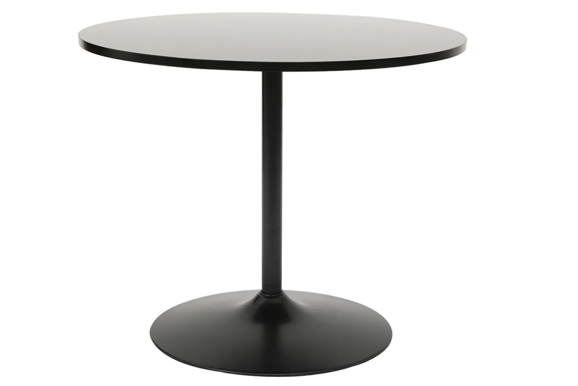 Cheap Miliboo Mesa de comedor moderna redonda negra D90 CALISTA