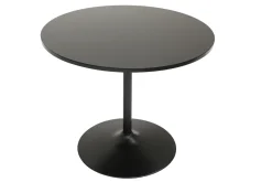 Cheap Miliboo Mesa de comedor moderna redonda negra D90 CALISTA