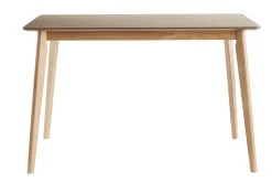 New Miliboo Mesa de comedor nórdica con acabado fresno 120 cm ELION