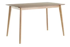 New Miliboo Mesa de comedor nórdica con acabado fresno 120 cm ELION
