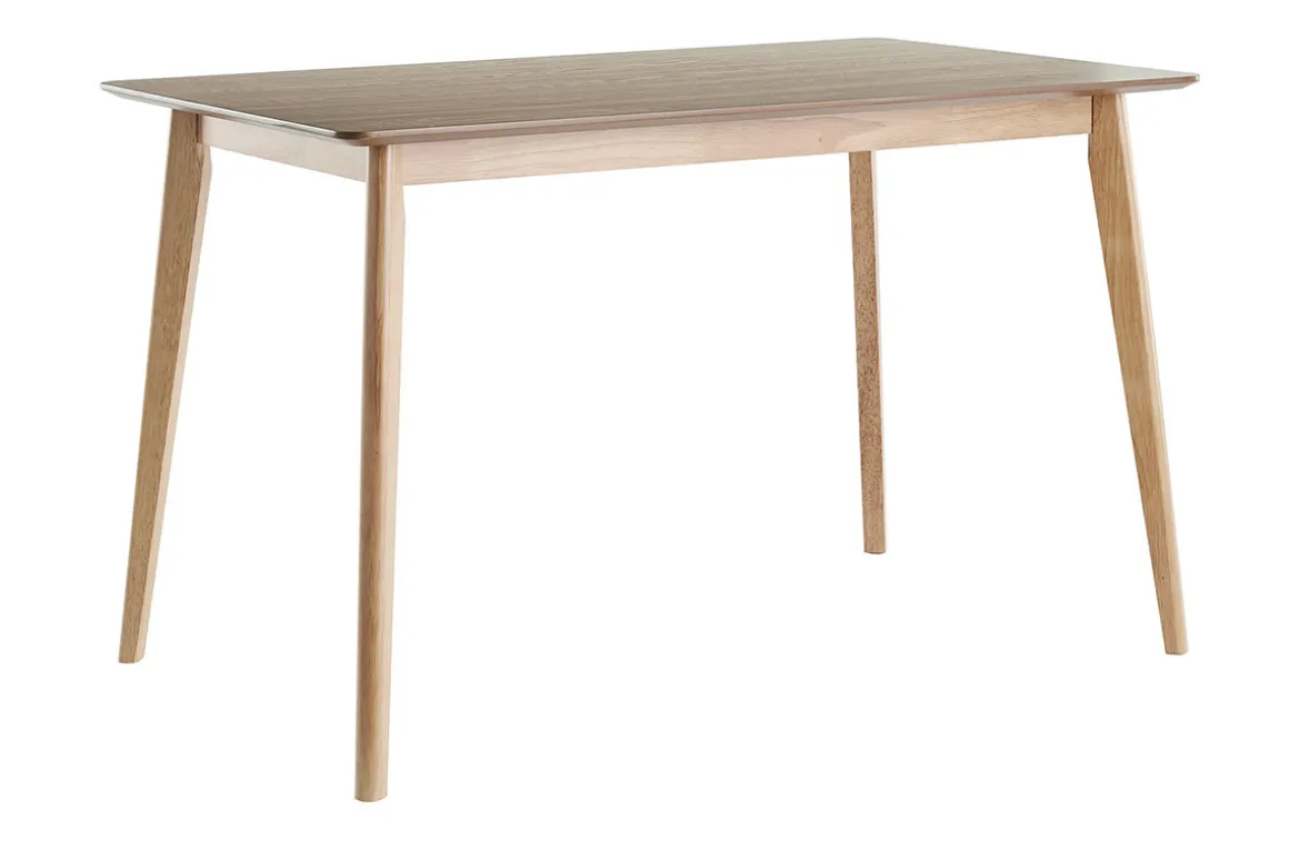 New Miliboo Mesa de comedor nórdica con acabado fresno 120 cm ELION