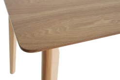 New Miliboo Mesa de comedor nórdica con acabado fresno 120 cm ELION