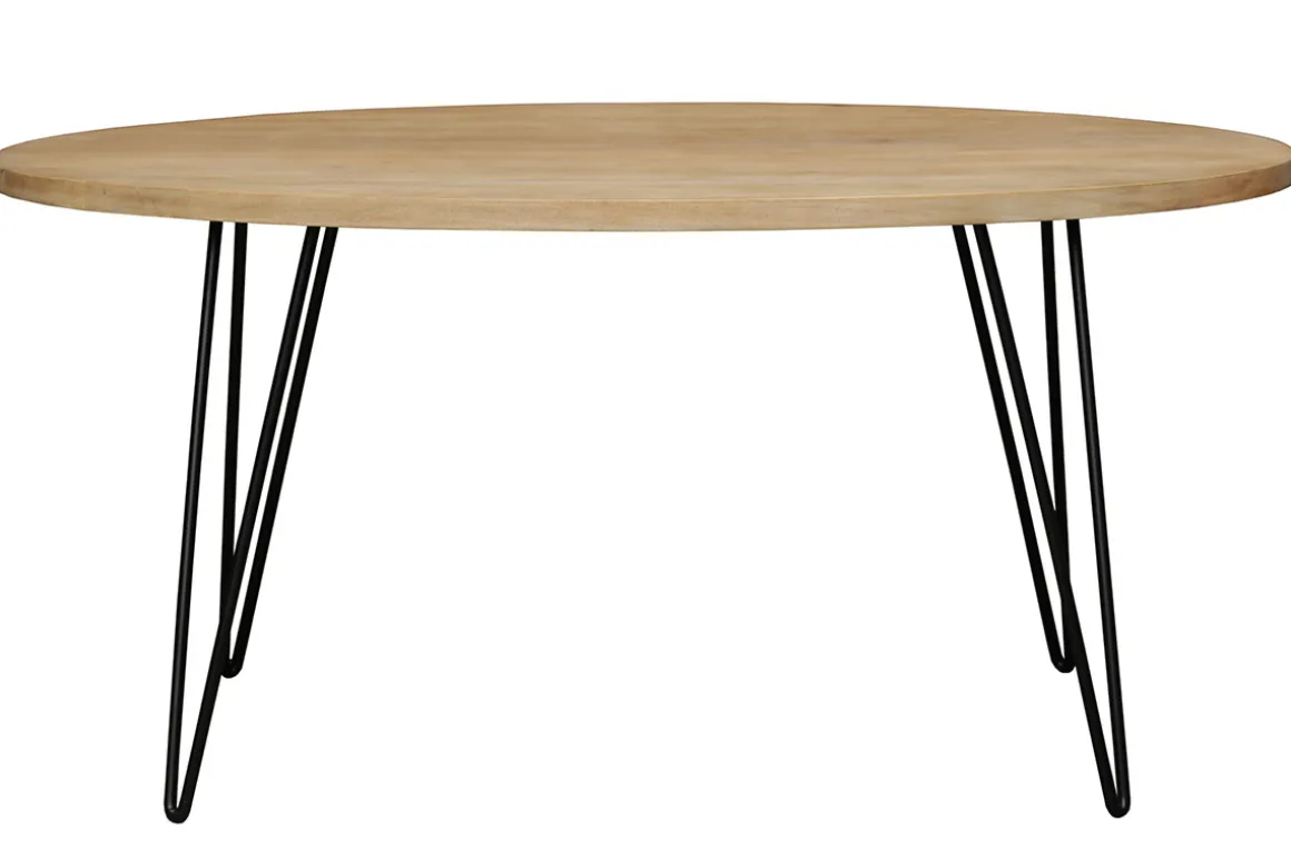 New Miliboo Mesa de comedor oval en mango macizo L160 x l90 cm VIBES