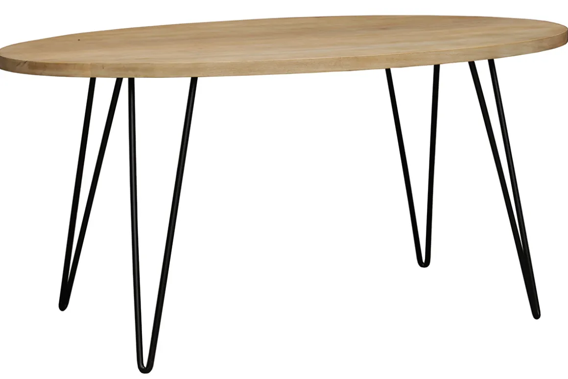 New Miliboo Mesa de comedor oval en mango macizo L160 x l90 cm VIBES