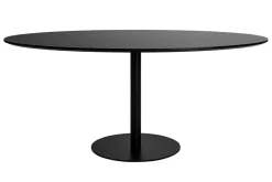 Flash Sale Miliboo Mesa de comedor ovalada de diseño negra 170 cm HALIA