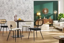Flash Sale Miliboo Mesa de comedor ovalada de diseño negra 170 cm HALIA