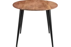 Hot Miliboo Mesa de comedor ovalada de madera de acacia maciza y metal 160 cm OBALI