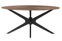 Online Miliboo Mesa de comedor ovalada de diseño en nogal 160 cm DIELLI