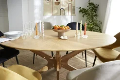 Flash Sale Miliboo Mesa de comedor ovalada de diseño en roble 160 cm DIELLI