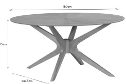 Flash Sale Miliboo Mesa de comedor ovalada de diseño en roble 160 cm DIELLI