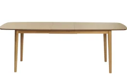 Clearance Miliboo Mesa de comedor rectangular extensible de madera de roble claro 180-220 cm EGO