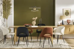 Clearance Miliboo Mesa de comedor rectangular extensible de madera de roble claro 180-220 cm EGO