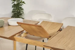 Clearance Miliboo Mesa de comedor rectangular extensible de madera de roble claro 180-220 cm EGO