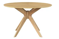 Hot Miliboo Mesa de comedor redonda de diseño en roble 120 cm DIELLI