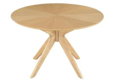 Hot Miliboo Mesa de comedor redonda de diseño en roble 120 cm DIELLI