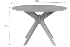 Hot Miliboo Mesa de comedor redonda de diseño en roble 120 cm DIELLI