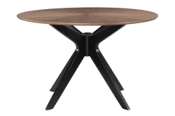 Best Miliboo Mesa de comedor redonda de diseño en nogal 120 cm DIELLI