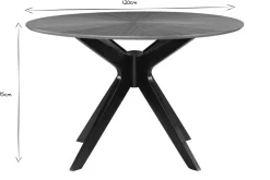 Best Miliboo Mesa de comedor redonda de diseño en nogal 120 cm DIELLI