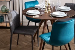 Hot Miliboo Mesa de comedor redonda diseño nogal D106 WALFORD