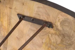 Cheap Miliboo Mesa de comedor redonda industrial madera metal D125 ATELIER