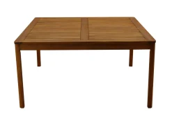Hot Miliboo Mesa de jardín cuadrada de madera maciza 147 cm AKIS
