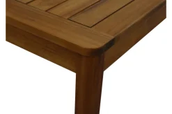Hot Miliboo Mesa de jardín cuadrada de madera maciza 147 cm AKIS