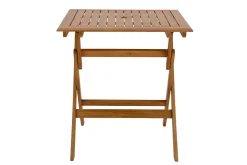Online Miliboo Mesa de jardín cuadrada plegable de madera maciza 70 cm FUEGO